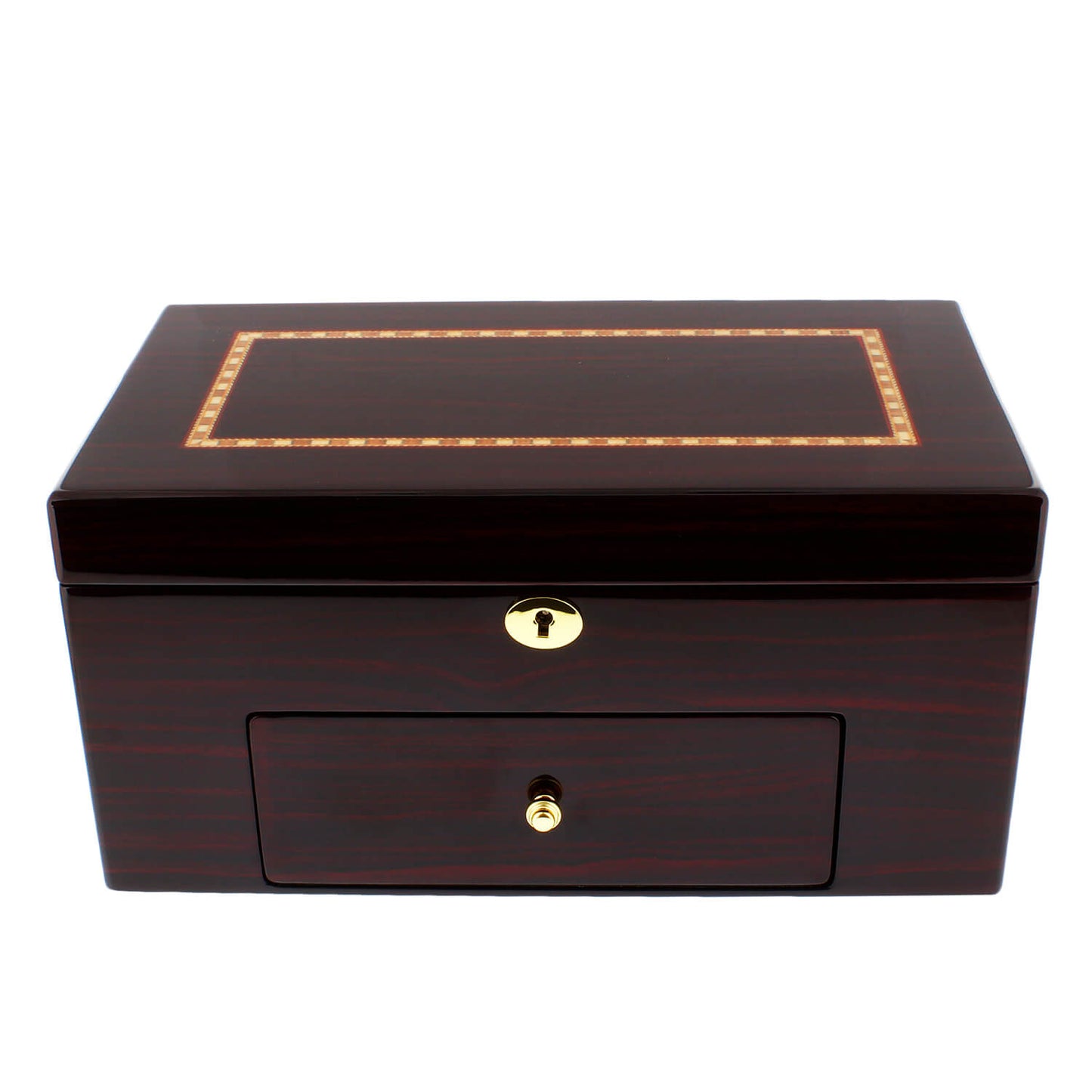 Premium 20 Watch Box in Cherry Wood Piano Gloss Finish with Luxury Lining