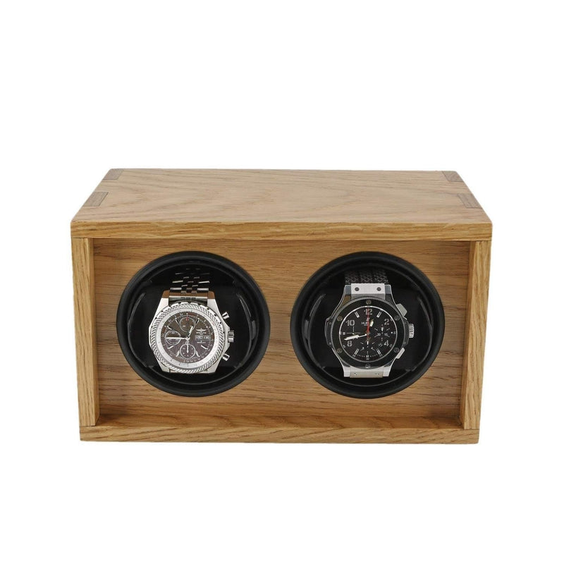 2 Watch Winder Solid Oak Wood Made in the UK by Aevitas