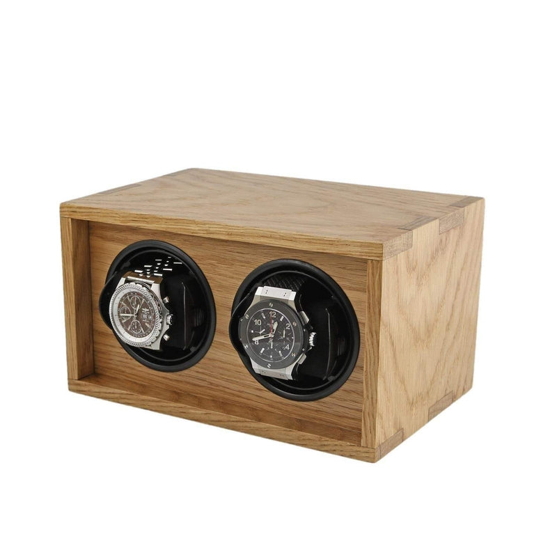 2 Watch Winder Solid Oak Wood Made in the UK by Aevitas