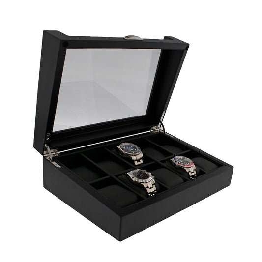 Black Oak Wooden Veneer Watch Box for 10 Watches by Aevitas