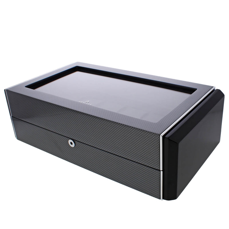 Carbon Fibre Watch Box Premium Quality for 12 Watches by Aevitas