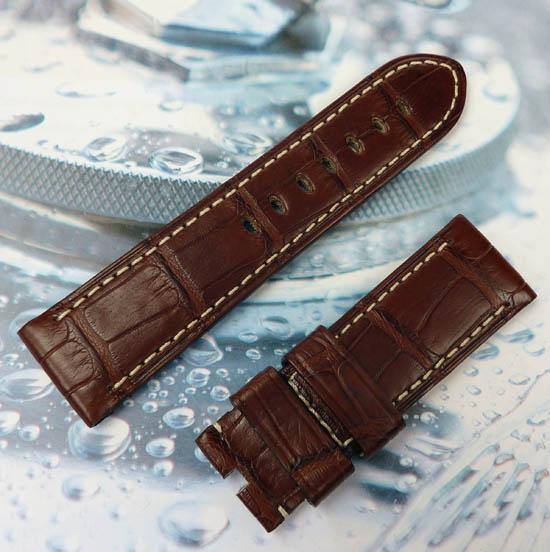 Medium Brown Alligator 24 22 mm Panerai Strap 24 22 BA 115 75